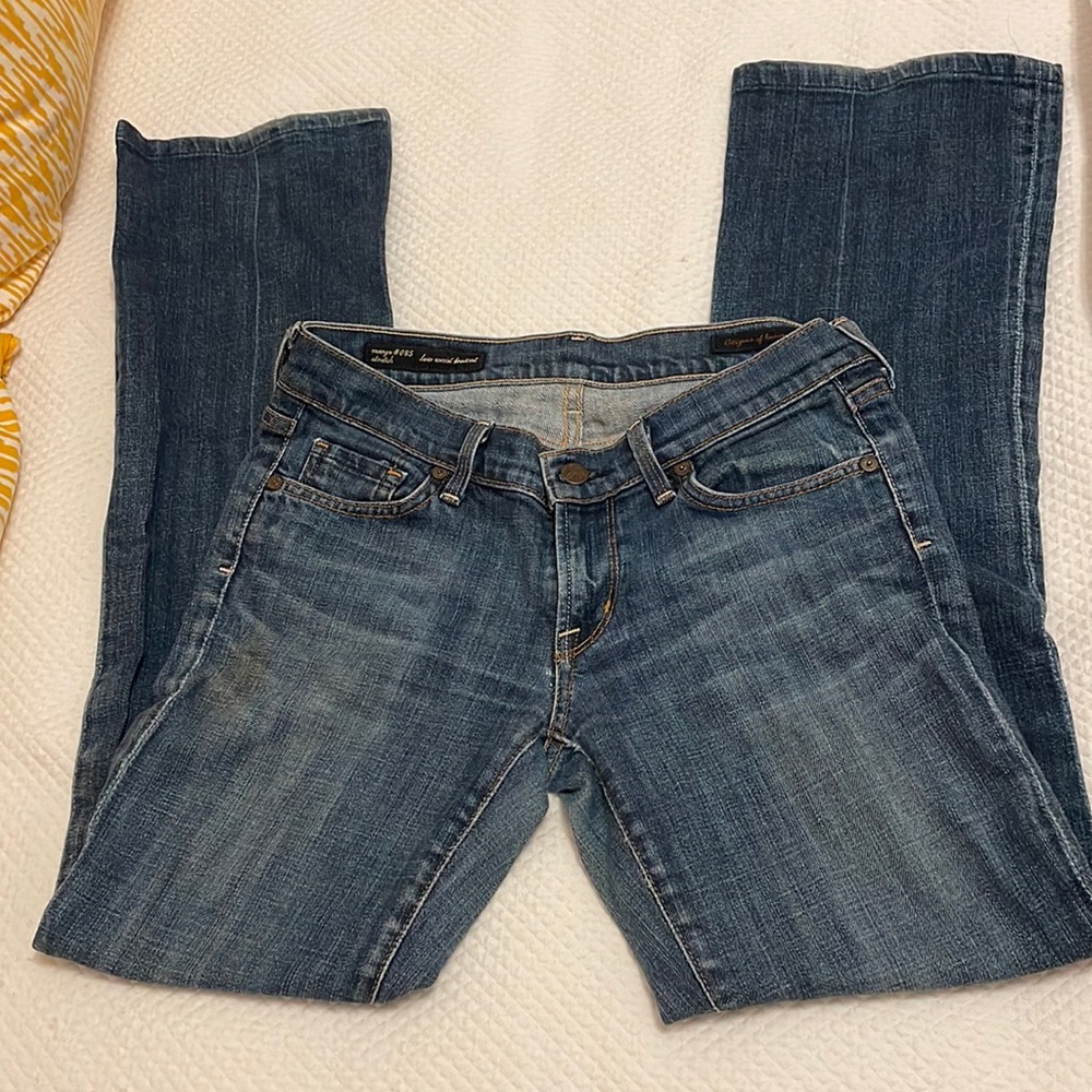 Vintage Citizens of Humanity Margot #805 stretch, low rise bootcut jeans